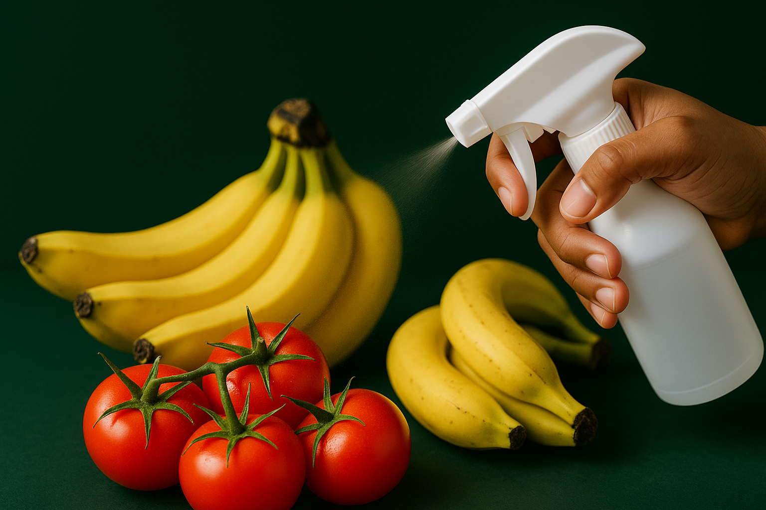 Fresh fruits and vegetables with Zoecoat application